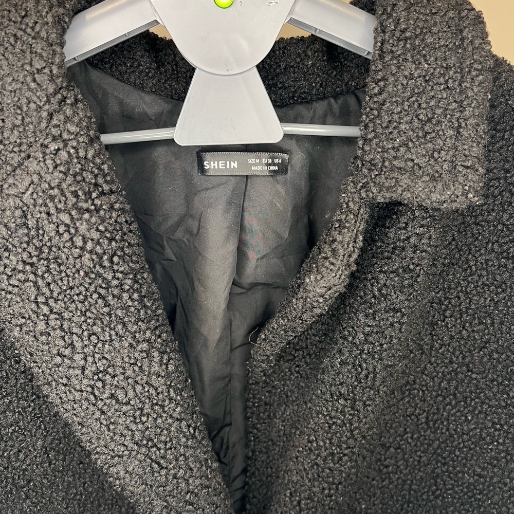 Black Shein Teddy Sherpa